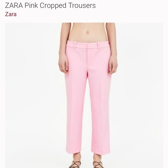 Zara Pants - NWT Zara pink cropped pink pants